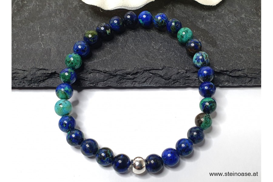 Armband Azurit Malachit 6mm